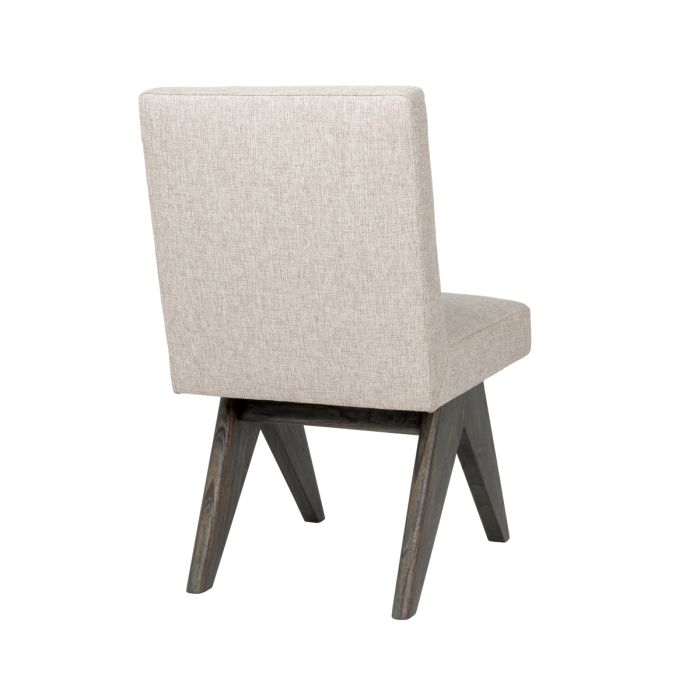 Chaise de salle à manger en tissu blanc écru | Eichholtz Erudit