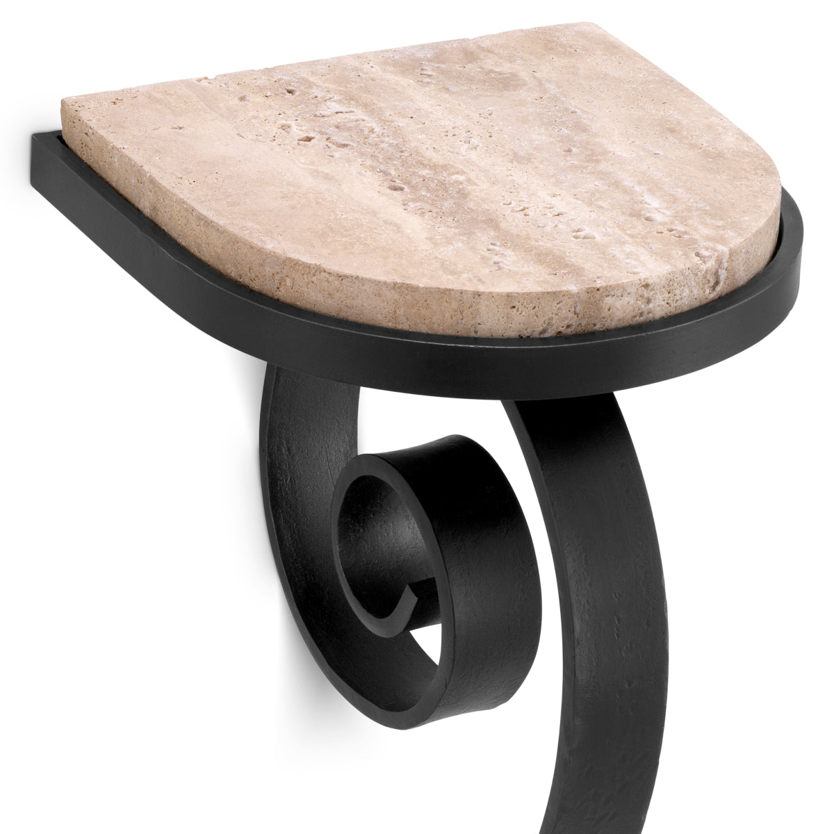 Console murale en travertin et finition gunmetal | Eichholtz Ophira - vue d'ambiance | REMO-HOME