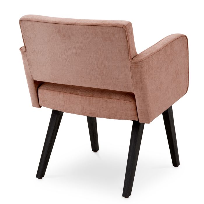 Chaise de salle à manger en tissu rose | Eichholtz Locarno