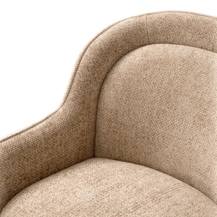 Fauteuil en tissu sable | Eichholtz Barrier G