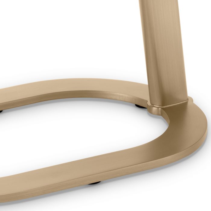 Table d'appoint dorée en marbre blanc | Eichholtz Oyo