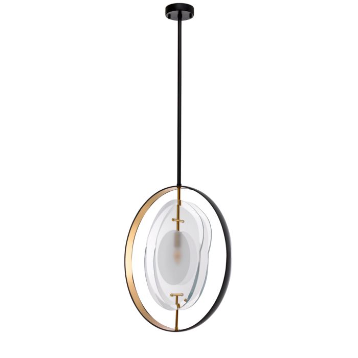 Lustre en bronze et en verre satiné | Eichholtz Vincente