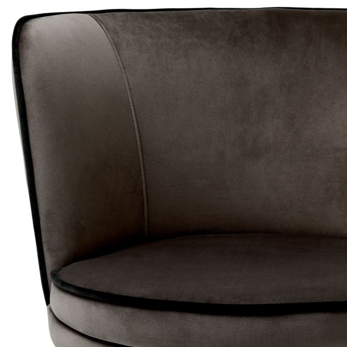 Chaise de salle à manger en velours gris | Eichholtz Grenada