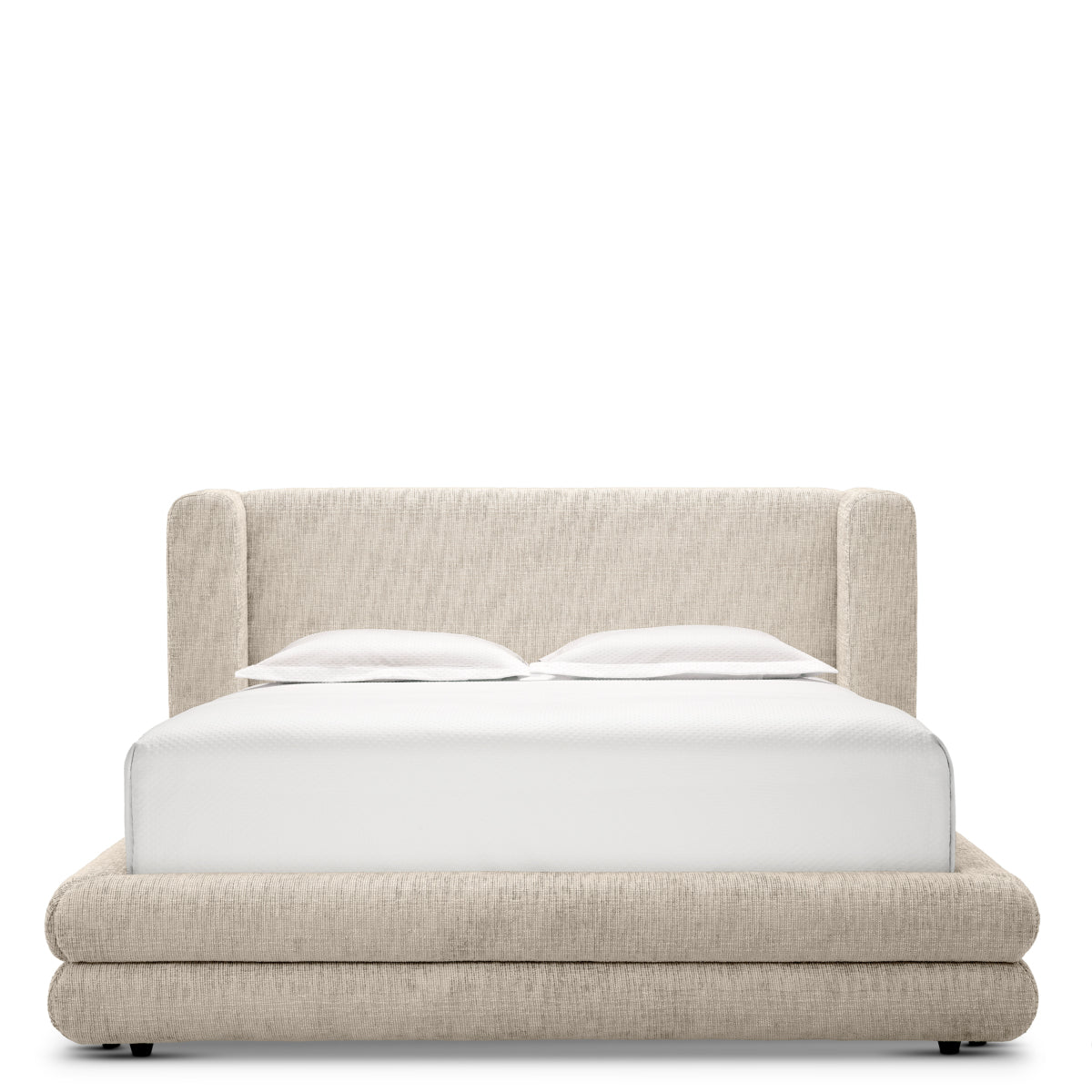 Cadre de lit en creststone beige | Eichholtz Francisco - vue d'ambiance | REMO-HOME