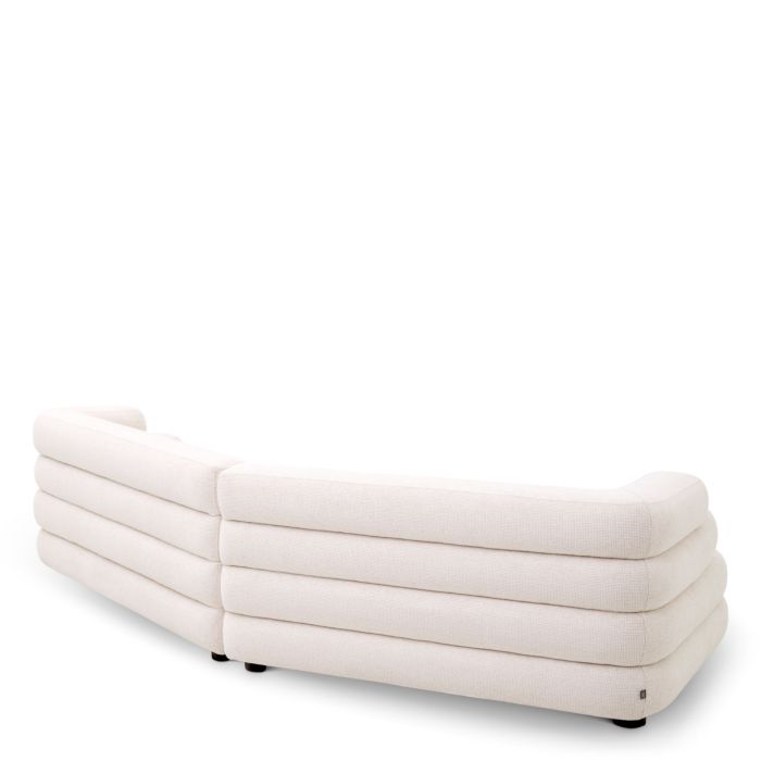 Canapé 3-4 places en tissu blanc cassé | Eichholtz Malaga L