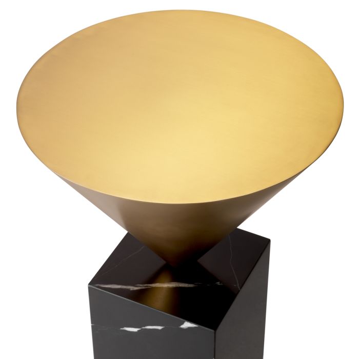 Table d'appoint dorée en marbre noir | Eichholtz Nota