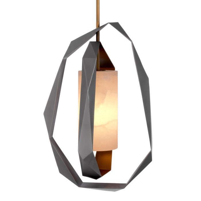 Lustre en bronze et en albâtre | Eichholtz Santos Double