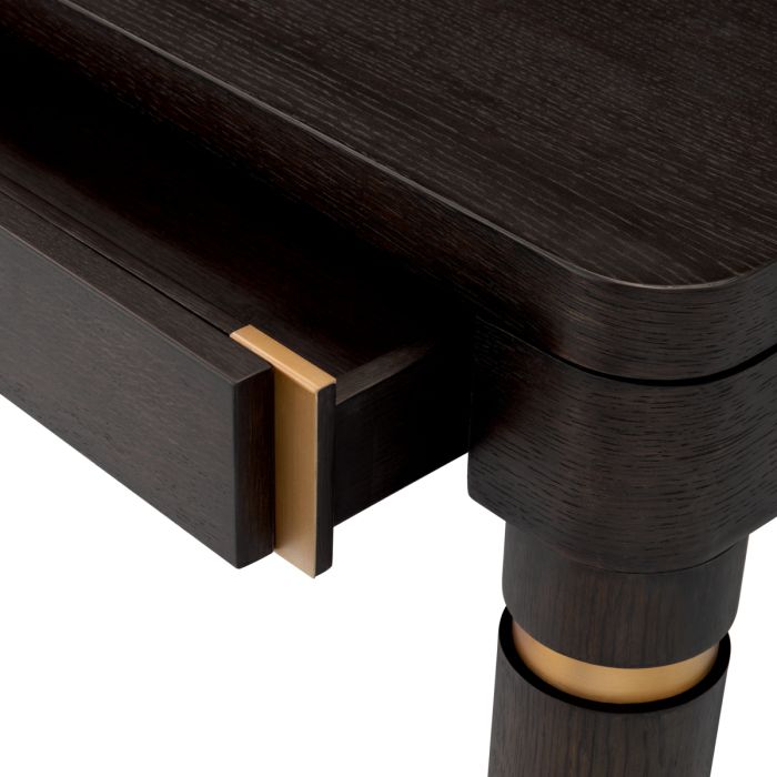 Bureau en chêne moka et laiton brossé | Eichholtz Carmel