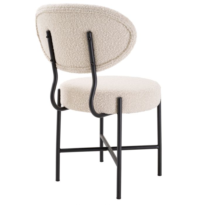 Chaise de salle à manger bouclé crème (lot de 2) | Eichholtz Vicq