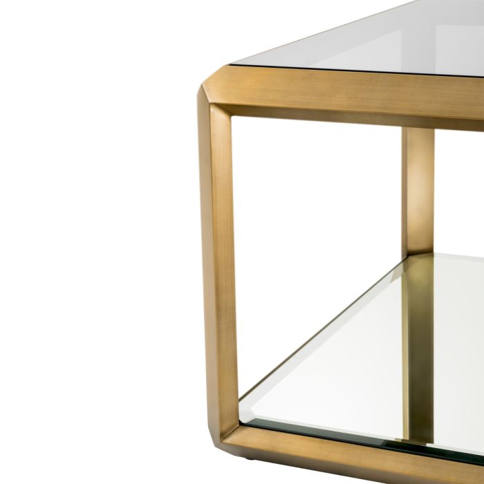 Table d'appoint dorée en verre fumé | Eichholtz Callum