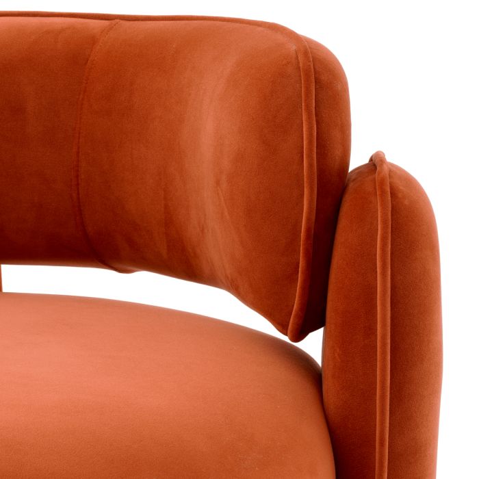 Fauteuil en velours orange | Eichholtz Chaplin
