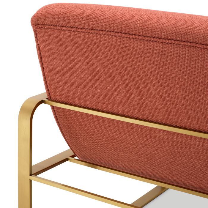 Fauteuil en tissu orange | Eichholtz Olsen