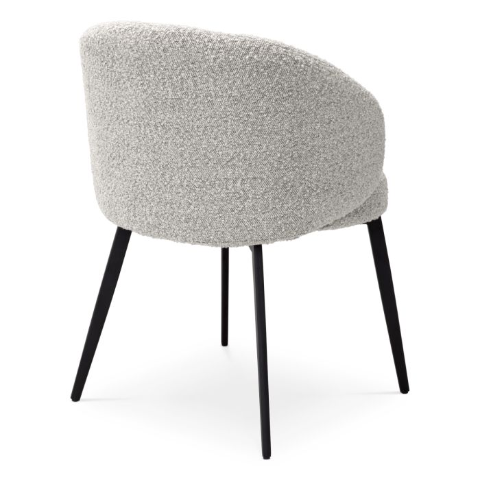 Chaise de salle à manger avec accoudoirs bouclé gris (lot de 2) | Eichholtz Lloyd