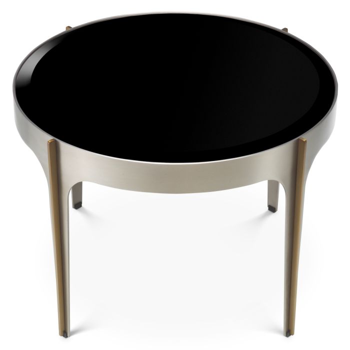 Table d'appoint en métal et verre noir | Eichholtz Artemisa