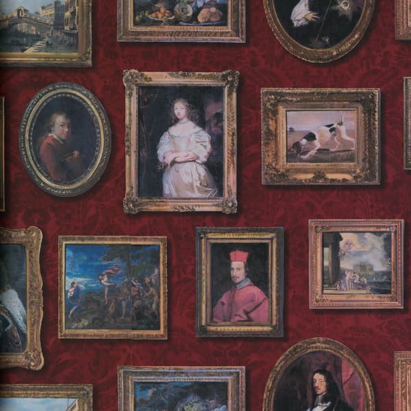 Papier peint Gallery Red | Andrew Martin - vue principale | REMO-HOME