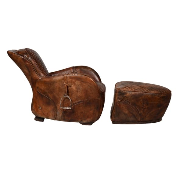 Pouf et tabouret Saddle | Andrew Martin - vue de détail | REMO-HOME
