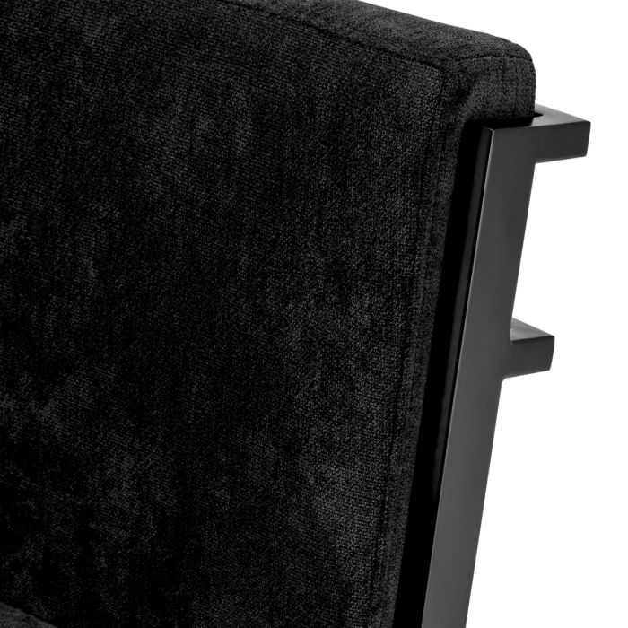 Chaise de comptoir en bronze et velours noir | Eichholtz Scott