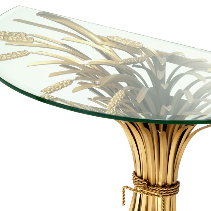 Console dorée en verre transparent | Eichholtz Bonheur