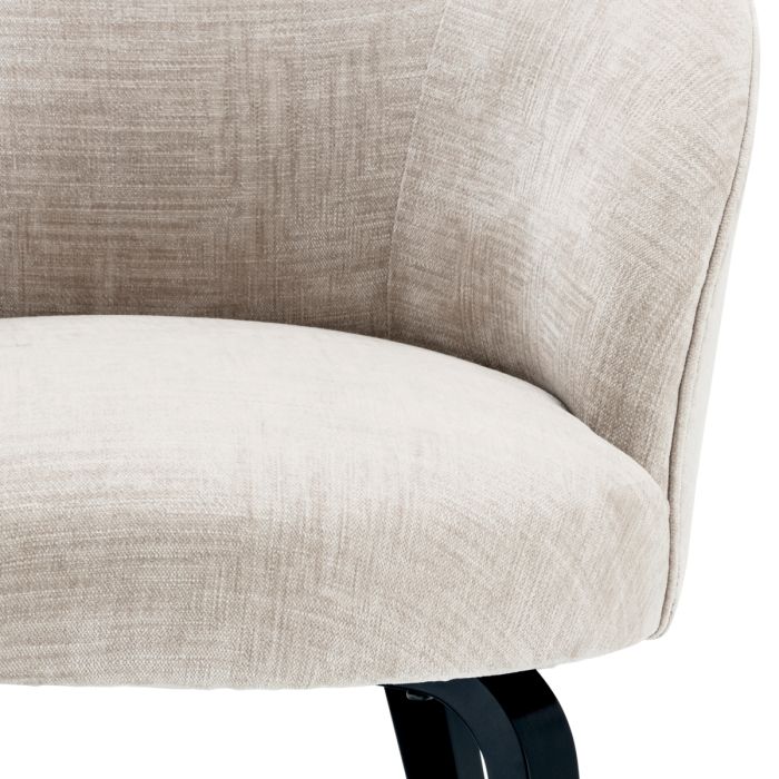 Chaise de salle à manger en tissu beige | Eichholtz Vichy