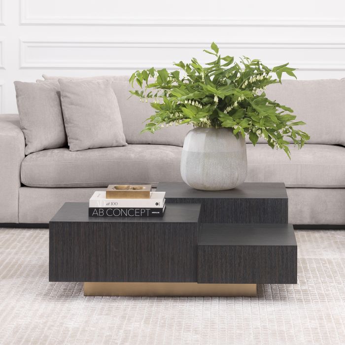 Table basse en chêne anthracite | Eichholtz Nerone