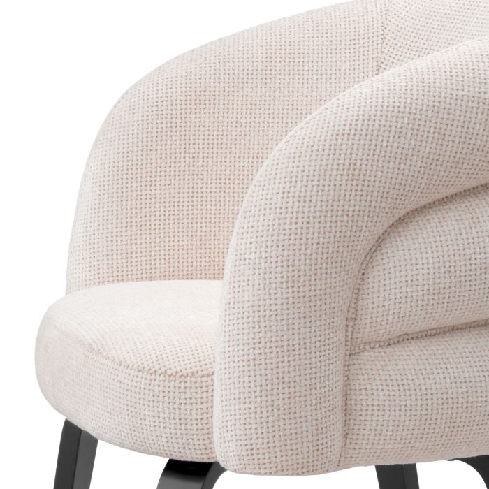 Chaise de salle à manger en tissu blanc cassé | Eichholtz Novelle