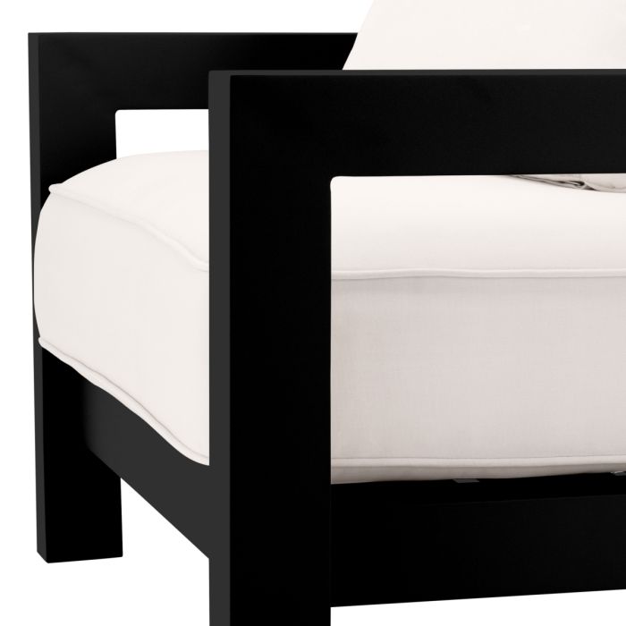 Fauteuil d'extérieur en métal noir | Eichholtz Cap-Antibes