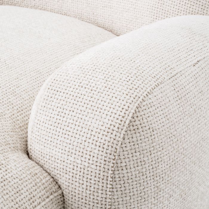 Fauteuil long en tissu blanc cassé | Eichholtz Udine