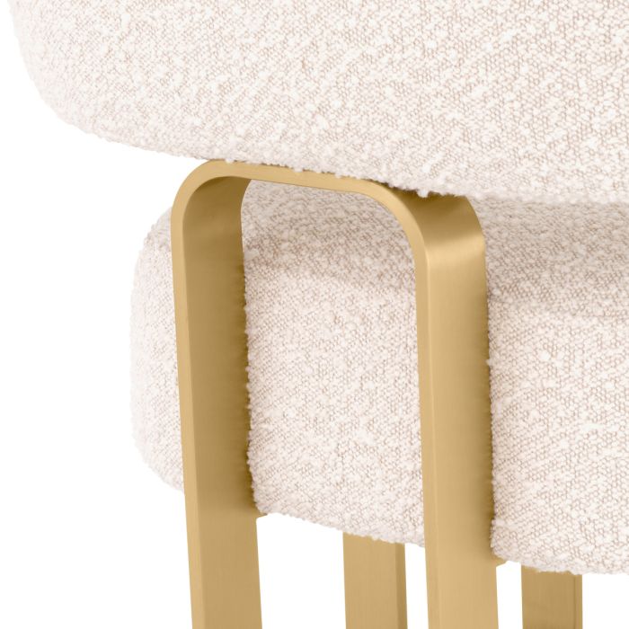 Fauteuil bouclé crème | Eichholtz Capricorn