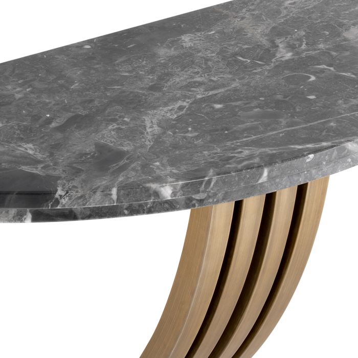 Console dorée en marbre gris | Eichholtz Renaissance