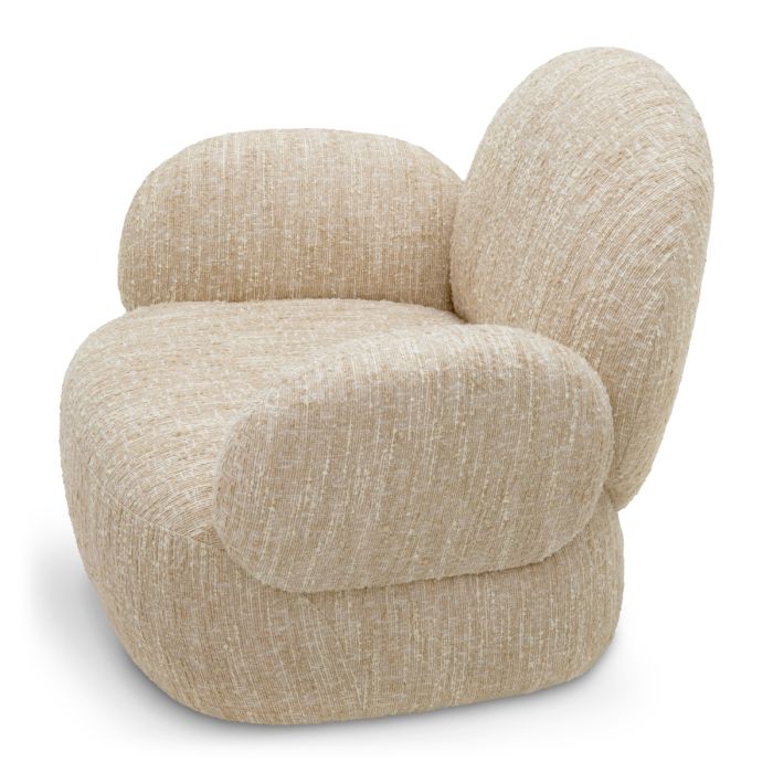 Fauteuil bouclé beige | Eichholtz Madrone