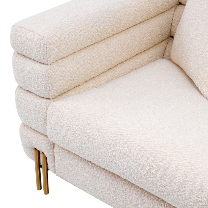 Fauteuil bouclé crème | Eichholtz York