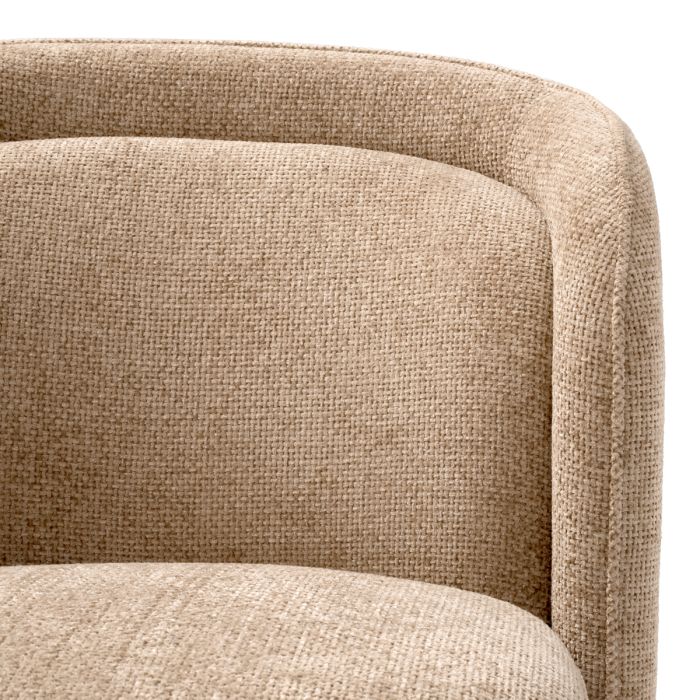 Fauteuil en tissu sable | Eichholtz Barrier G