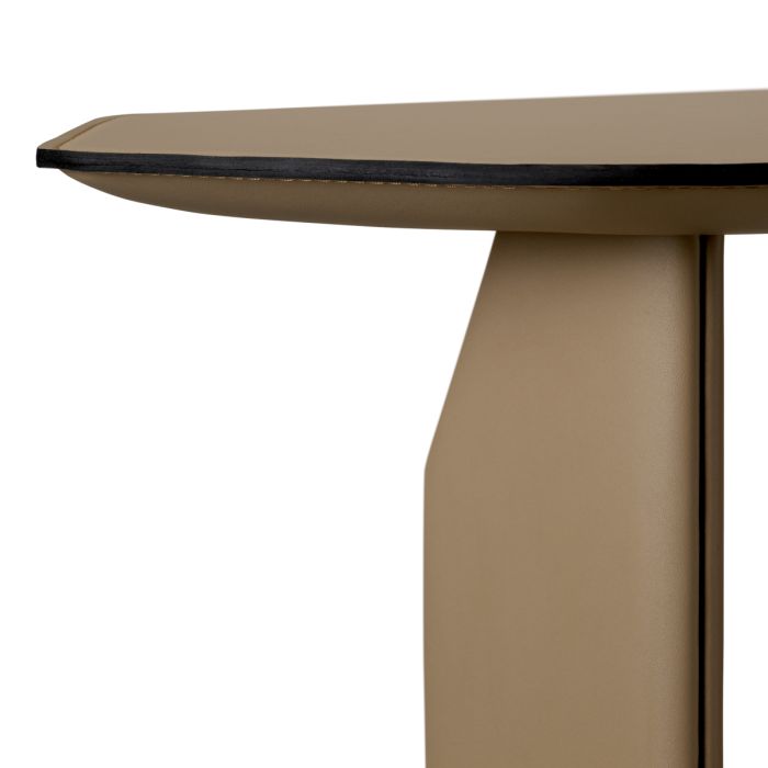 Table d'appoint en cuir marron | Eichholtz Maurizio
