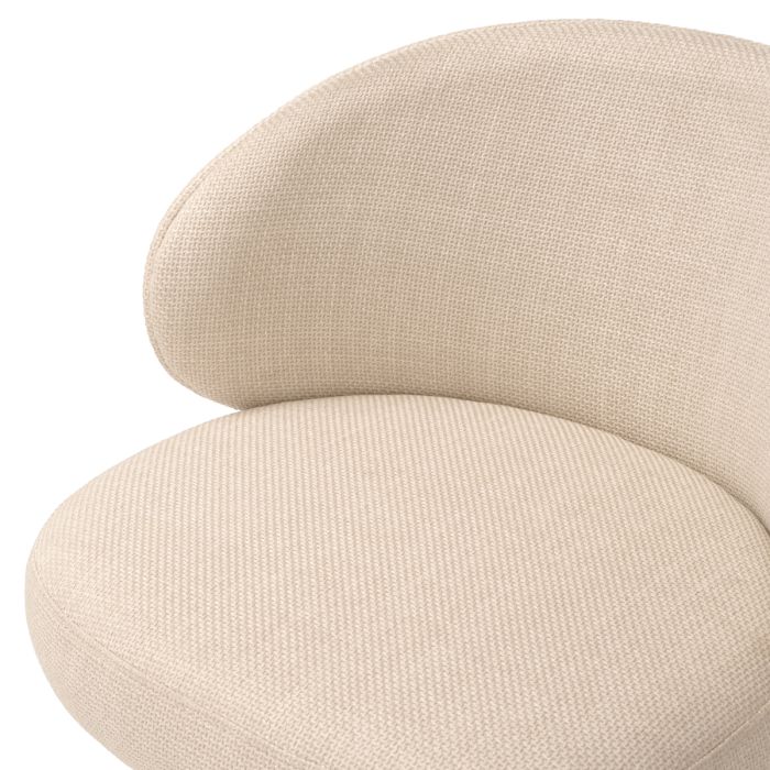 Chaise de bar en tissu sable | Eichholtz Camerota