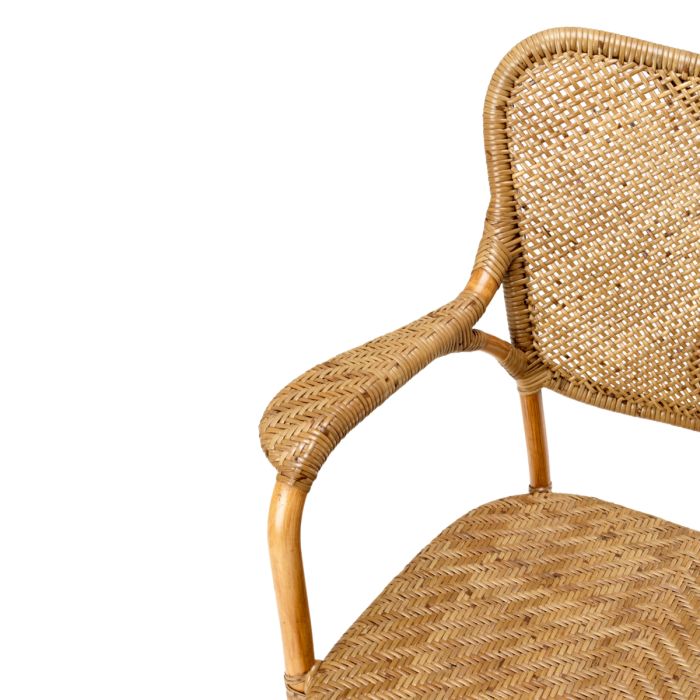 Chaise de salle à manger avec accoudoirs en rotin | Eichholtz Colony