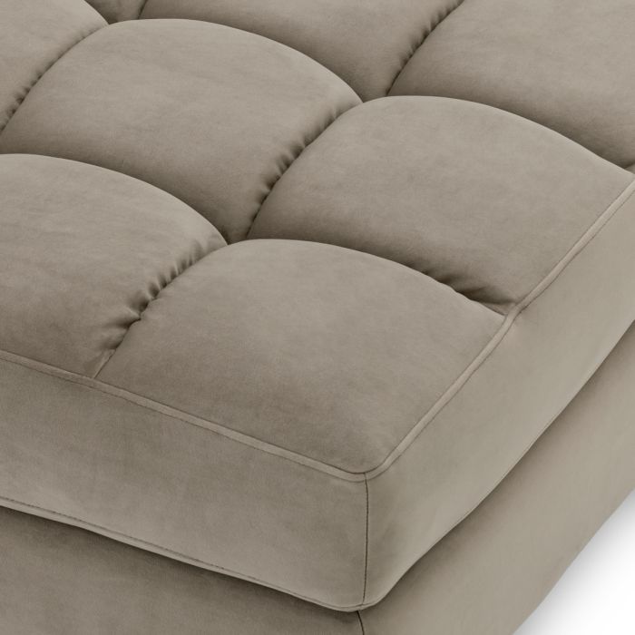 Pouf modulable en velours greige | Eichholtz Dean