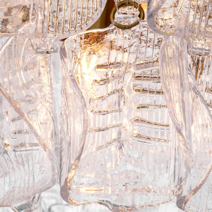 Lustre en laiton et verre transparent | Eichholtz Solange