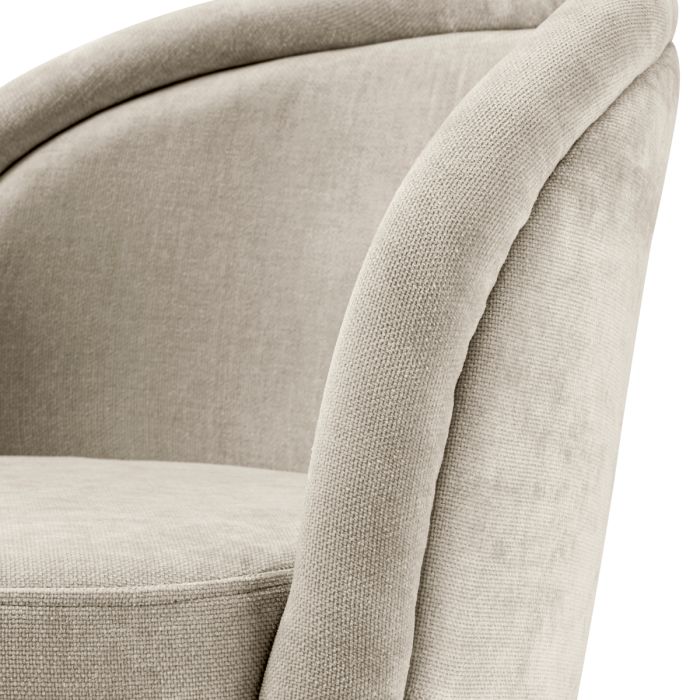 Chaise de salle à manger en tissu sable (lot de 2) | Eichholtz Chloé