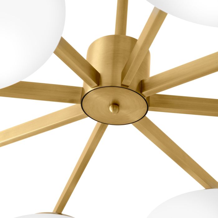 Lustre doré en verre blanc | Eichholtz Evergreen Double