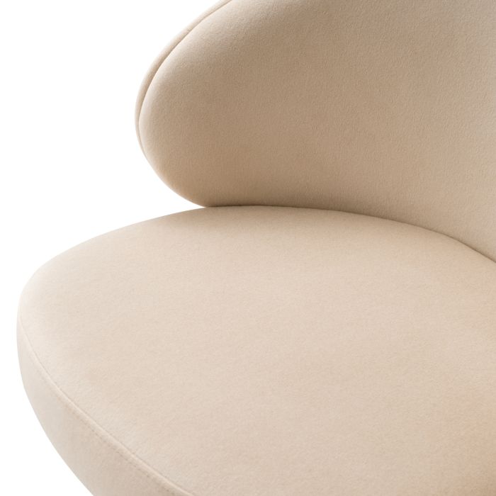 Chaise de bar en tissu beige | Eichholtz Camerota