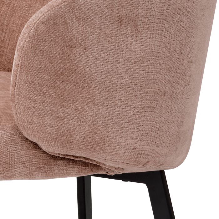 Chaise de salle à manger avec accoudoirs en tissu rose (lot de 2) | Eichholtz Lloyd