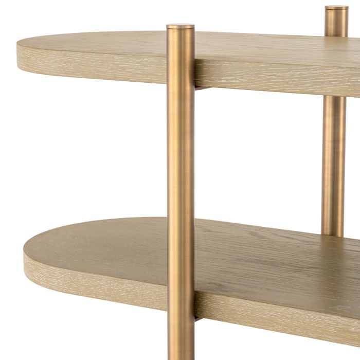 Meuble de rangement doré en chêne blanchi | Eichholtz Scario