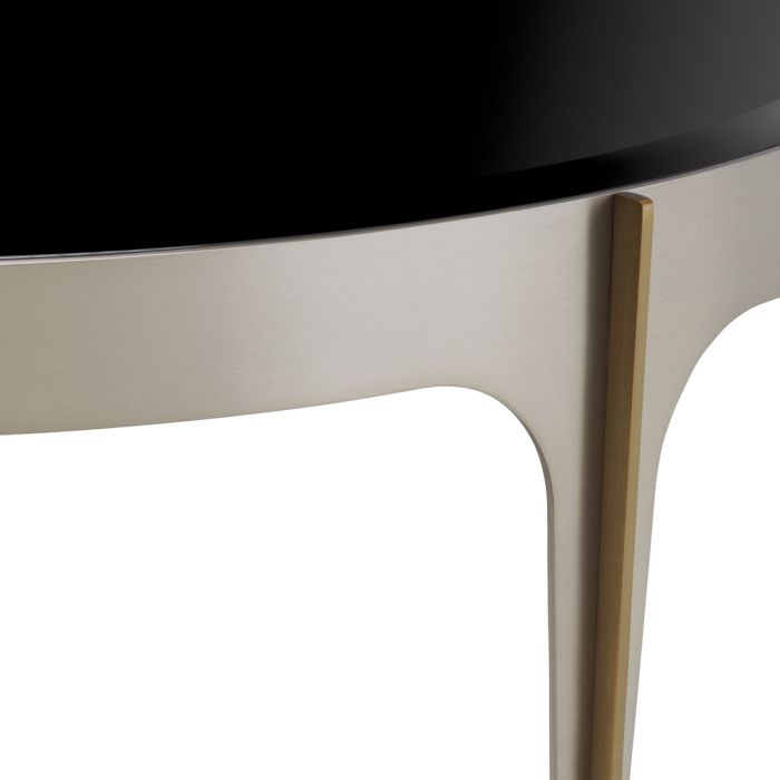 Table d'appoint en métal et verre noir | Eichholtz Artemisa