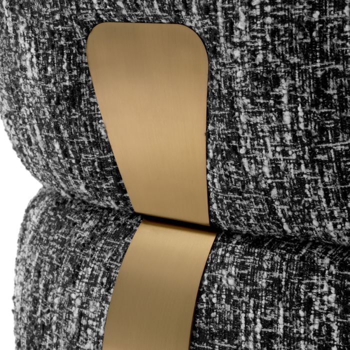 Fauteuil bouclé noir et blanc | Eichholtz Leon