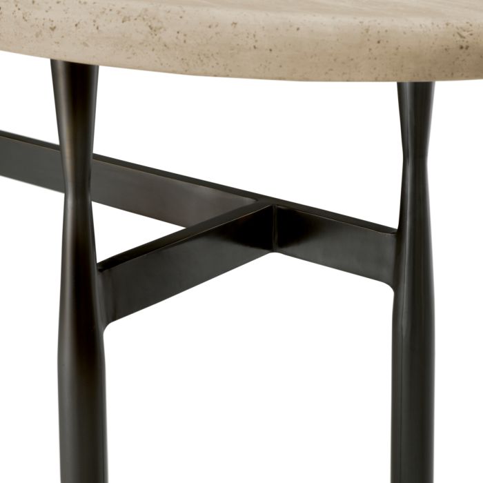 Console en bronze et travertin | Eichholtz Palermo
