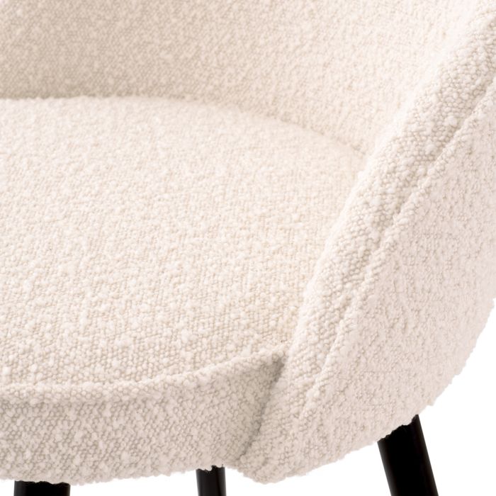 Chaise de comptoir bouclé crème (lot de 2) | Eichholtz Cooper