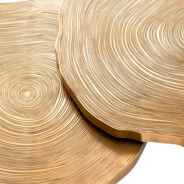 Table basse en laiton dorée (lot de 2) | Eichholtz Oaks