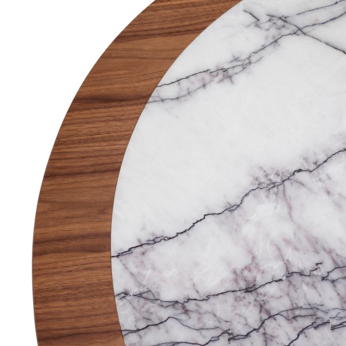 Table basse en noyer et marbre blanc | Eichholtz Presedio