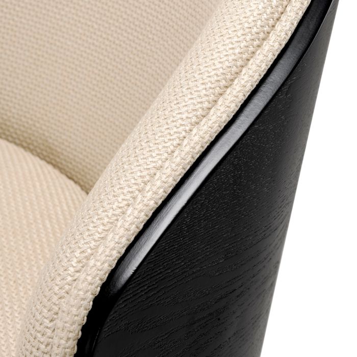 Chaise de salle à manger en tissu sable | Eichholtz Camerota