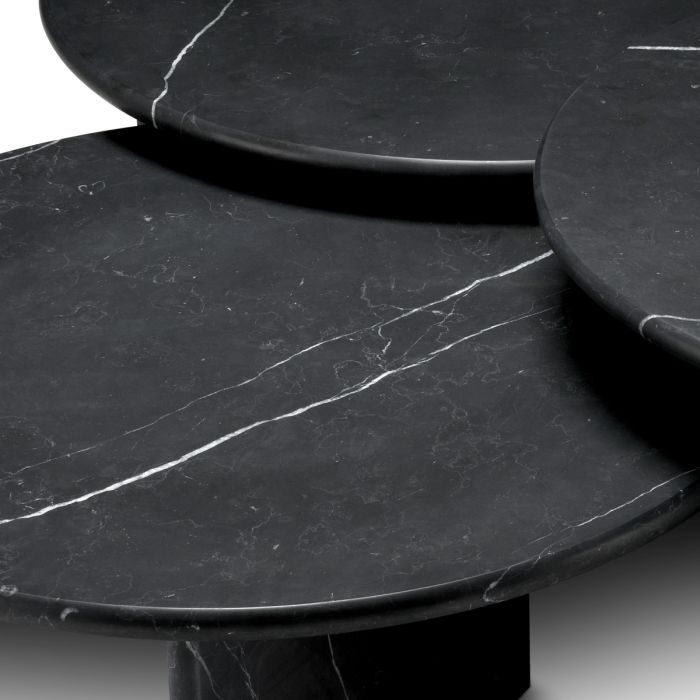 Table basse en marbre noir (lot de 3) | Eichholtz Naples